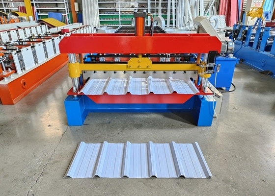 PLC Cutting Sheet Metal Roll Forming Machine 10-20m/Min For Accurate Roof Panels